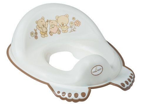 Накладка дитяча антиковзка на сидіння унітазу Teddy Bear white pearl MS-016-118 фото