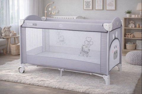 Ліжко-манеж дитяче FreeON Balloon zebra, grey 45814 фото