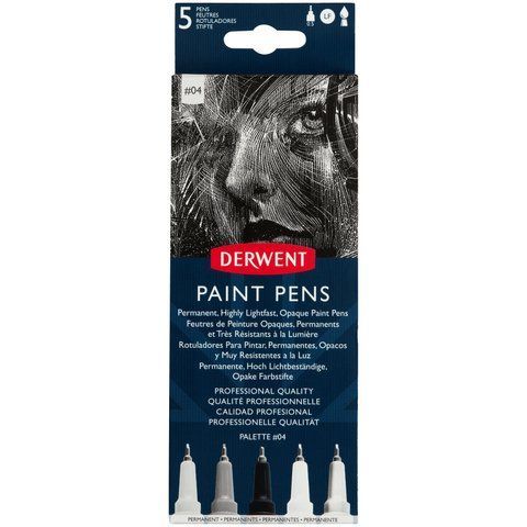 Набір кольорових ручок PAINT PEN PALETTE №4 5шт Derwent 5028252594875 фото