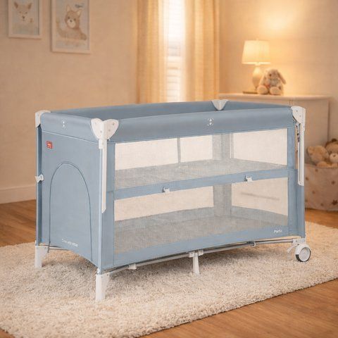 Манеж CARRELLO Porta CRL-18103 Ash Grey з другим дном MOQ CRL-18103 Ash Grey фото