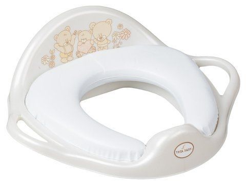 Накладка дитяча на сидіння унітазу Teddy Bear white pearl MS-020-118 фото